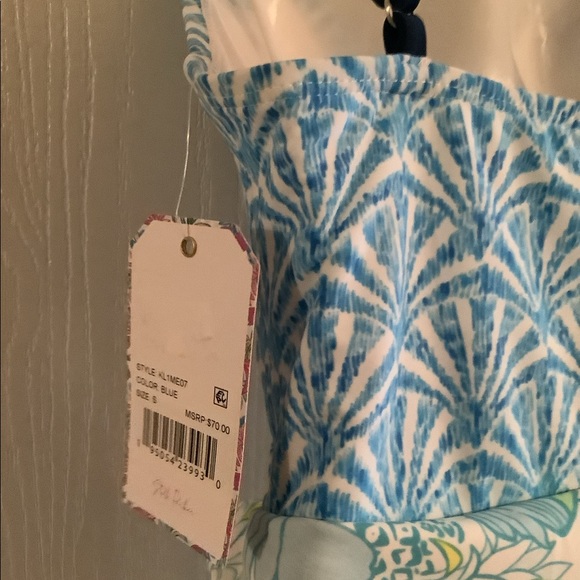 New Stella Parker swimsuit blue floral size SP NWT 70$ MSRP. Gorgeous suit - Picture 6 of 14